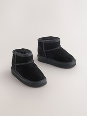 Black Wide Fit (G) Water Repellent Suede Pull On Boots - Image 1 of 5