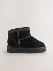 Black Wide Fit (G) Water Repellent Suede Pull On Boots - Image 2 of 5