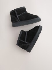 Black Wide Fit (G) Water Repellent Suede Pull On Boots - Image 5 of 5