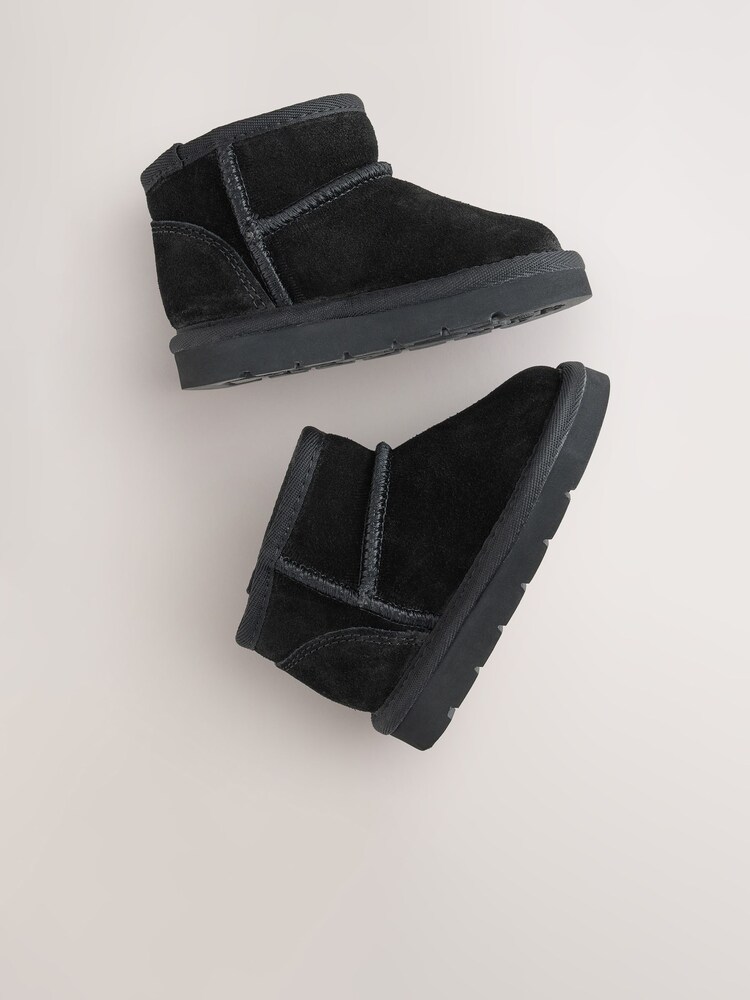 Black Wide Fit (G) Water Repellent Suede Pull On Boots - Image 5 of 5 Black Wide Fit (G) Water Repellent Suede Pull On Boots - Image 5 of 5
