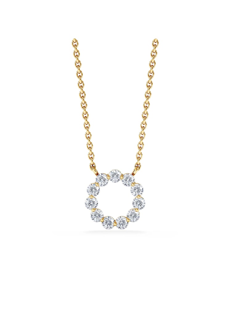 The Diamond Store White Eternal Glow Lab Diamond Necklace 0.25ct in 18K Gold Vermeil - Image 1 of 5