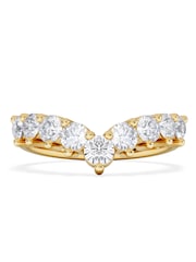 The Diamond Store White 1.00ct Lab Diamond Wishbone Ring H/Si Quality in 9K Yellow Gold - Image 1 of 7