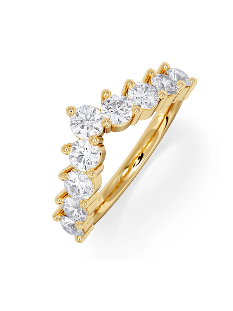 The Diamond Store White 1.00ct Lab Diamond Wishbone Ring H/Si Quality in 9K Yellow Gold - Image 2 of 7