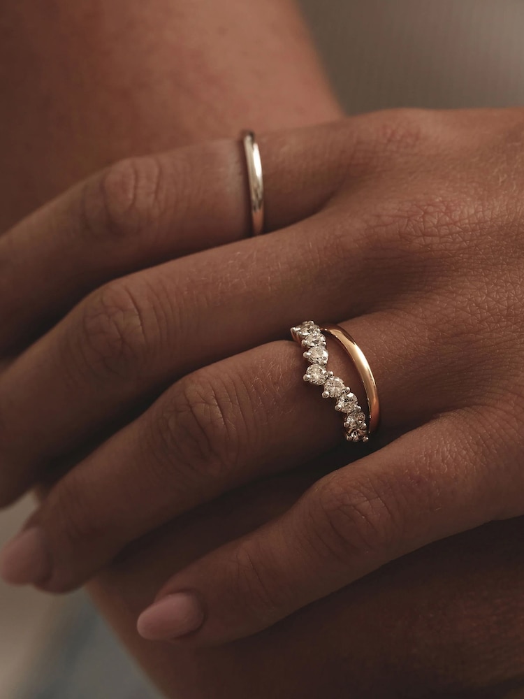 The Diamond Store White 1.00ct Lab Diamond Wishbone Ring H/Si Quality in 9K Yellow Gold - Image 7 of 7