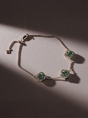 The Diamond Store Green Alegria 3 Clover Lab Emerald Bracelet 2.25ct in 18k Gold Vermeil - Image 3 of 6