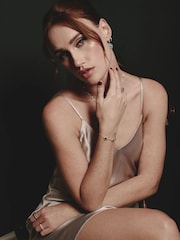 The Diamond Store Green Alegria 3 Clover Lab Emerald Bracelet 2.25ct in 18k Gold Vermeil - Image 4 of 6