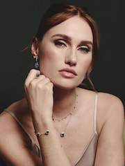 The Diamond Store Green Alegria 3 Clover Lab Emerald Bracelet 2.25ct in 18k Gold Vermeil - Image 5 of 6