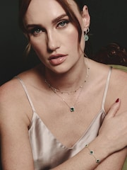 The Diamond Store Green Alegria 3 Clover Lab Emerald Bracelet 2.25ct in 18k Gold Vermeil - Image 6 of 6