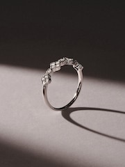 The Diamond Store White Alegria 4 Clover Lab Ruby Ring 0.18ct in 18k Gold Vermeil - Image 2 of 4