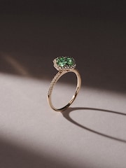 The Diamond Store Green Alegria Lab Sapphire Ring 1.00ct in 18k Gold Vermeil - Image 2 of 5