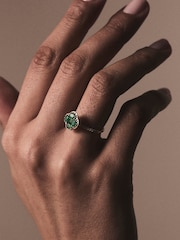 The Diamond Store Green Alegria Lab Sapphire Ring 1.00ct in 18k Gold Vermeil - Image 3 of 5