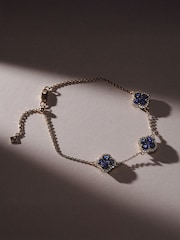 The Diamond Store Blue Alegria 3 Clover Lab Emerald Bracelet 2.25ct in 18k Gold Vermeil - Image 2 of 7