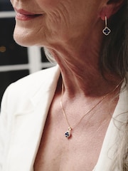 The Diamond Store Blue Alegria Lab Emerald Pendant 0.75ct in 18k Gold Vermeil - Image 5 of 6