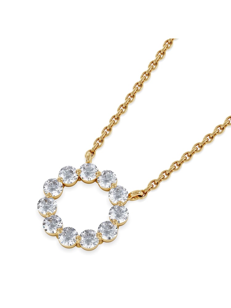 The Diamond Store White Eternal Glow Lab Diamond Necklace 0.35ct in 18K Gold Vermeil - Image 2 of 5