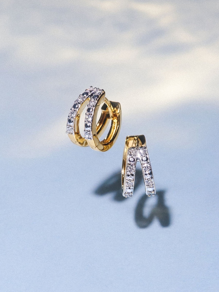 The Diamond Store White Lab Diamond Tennis Bracelet 3.00ct in 18K Gold Vermeil Earrings - Image 7 of 7