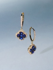 The Diamond Store Blue Alegria Lab Emerald Earrings 1.50ct in 18k Gold Vermeil - Image 1 of 4