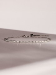 The Diamond Store White Adjustable Lab Diamond Tennis Bracelet 1.00ct in 925 Silver - Image 4 of 5