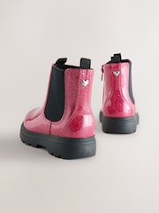 Pink Shimmer Chelsea Chunky Ankle Boots - Image 3 of 5