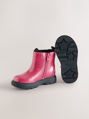 Pink Shimmer Chelsea Chunky Ankle Boots - Image 4 of 5