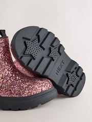 Multi Pink Glitter Chelsea Chunky Ankle Boots - Image 5 of 5