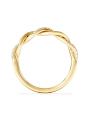 The Diamond Store White Celia Twist Half Band 0.15ct F/VS Round Cut Lab Diamond Eternity Ring in 18K Gold Vermeil - Image 2 of 5