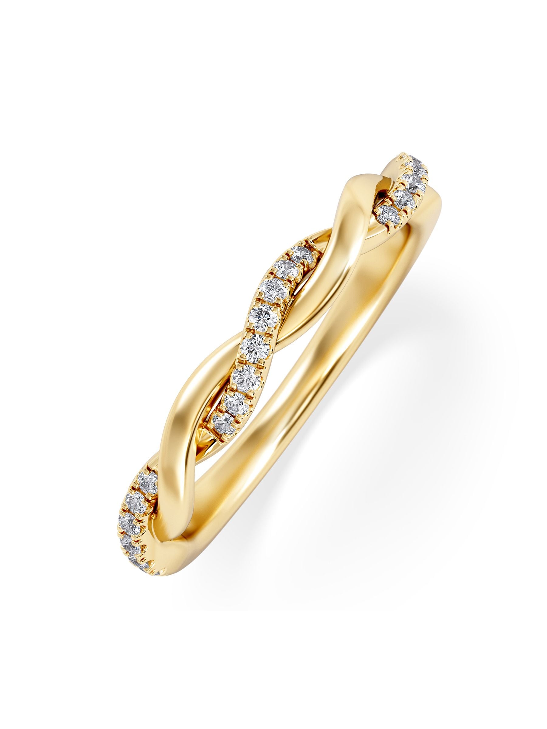 Buy The Diamond Store 18K Gold Vermeil Celia Twist Half Band 0.15