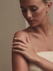 The Diamond Store White Celia Twist Half Band 0.15ct F/VS Round Cut Lab Diamond Eternity Ring in 18K Gold Vermeil - Image 5 of 5