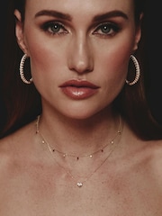 The Diamond Store Red Vivara Lab Ruby and Lab Diamond Necklace Set in 9K Yellow Gold - Image 4 of 5