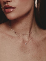 The Diamond Store Red Vivara Lab Ruby and Lab Diamond Necklace Set in 9K Yellow Gold - Image 5 of 5