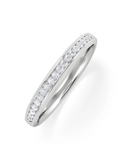 The Diamond Store White Lab Diamond Heritage Half Eternity Ring 0.15ct H/SI in 925 Silver - Image 1 of 7