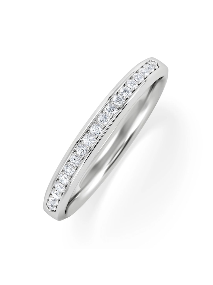 The Diamond Store White Lab Diamond Heritage Half Eternity Ring 0.15ct H/SI in 925 Silver - Image 1 of 7