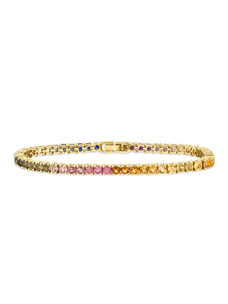 The Diamond Store Purple Rainbow Tennis Bracelet 7.50ct in 18K Gold Vermeil - Image 1 of 7