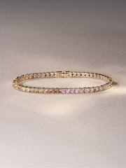 The Diamond Store Purple Rainbow Tennis Bracelet 7.50ct in 18K Gold Vermeil - Image 4 of 7