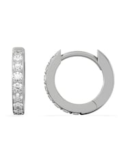 The Diamond Store White Row Huggie Lab Diamond Earrings 0.18ct in 925 Silver - Image 5 of 8