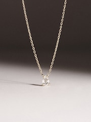 The Diamond Store White Wanderlust Floating Pear Cut Lab Diamond Solitaire Necklace 0.25ct H/SI in 18K Gold Vermeil - Image 6 of 7