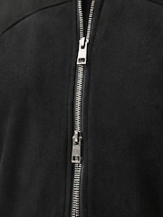 Black Faux Suede Muscle Fit Jacket - Image 14 of 14
