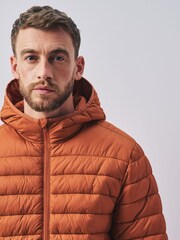 Orange Lightweight Shower Resistant Quilted Jacket - Image 4 of 6
