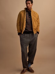 Ochre Yellow Shower Resistant Padded Harrington Jacket - Image 4 of 13