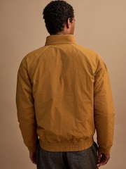 Ochre Yellow Shower Resistant Padded Harrington Jacket - Image 9 of 13