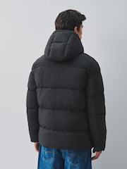 Black Thermogen Shower Resistant Puffer Jacket - Image 3 of 8