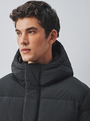Black Thermogen Shower Resistant Puffer Jacket - Image 4 of 8
