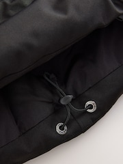 Black Quilted Hybrid Hooded Jacket - Image 13 of 13