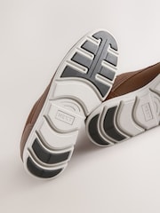 Tan Brown Comfort Wedge Derby Shoes - Image 6 of 7