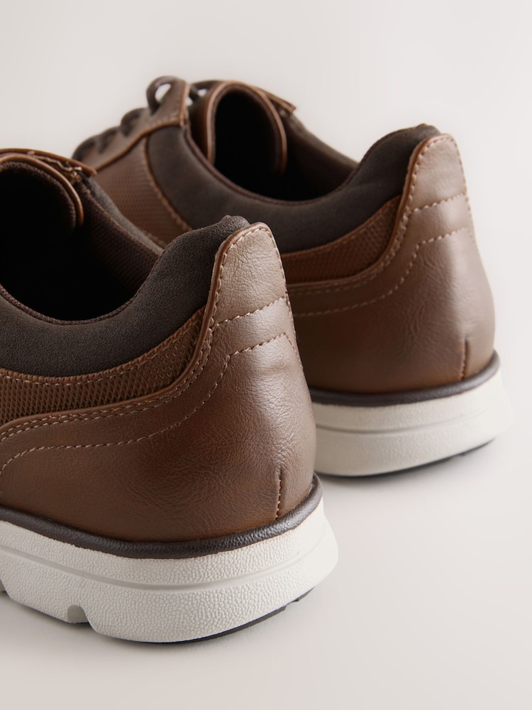Tan Brown Comfort Wedge Derby Shoes - Image 7 of 7 Tan Brown Comfort Wedge Derby Shoes - Image 7 of 7