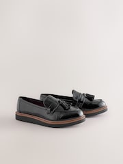 Black Wide Fit Forever Comfort® Chunky Tassle Loafers - Image 2 of 6
