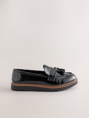 Black Wide Fit Forever Comfort® Chunky Tassle Loafers - Image 3 of 6