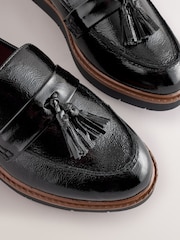 Black Wide Fit Forever Comfort® Chunky Tassle Loafers - Image 4 of 6