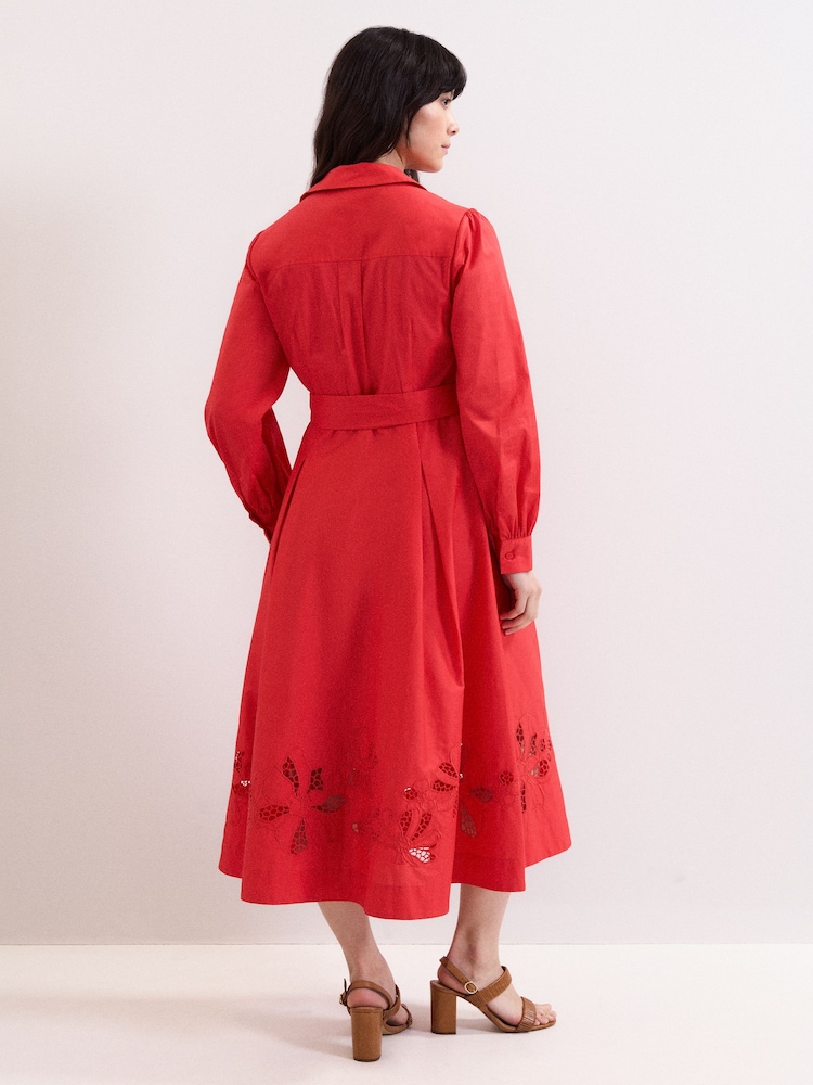 Phase Eight Red Kim Midi Dress - Image 2 of 6