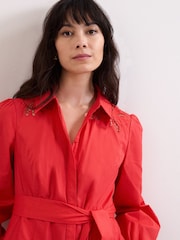 Phase Eight Red Kim Midi Dress - Image 4 of 6