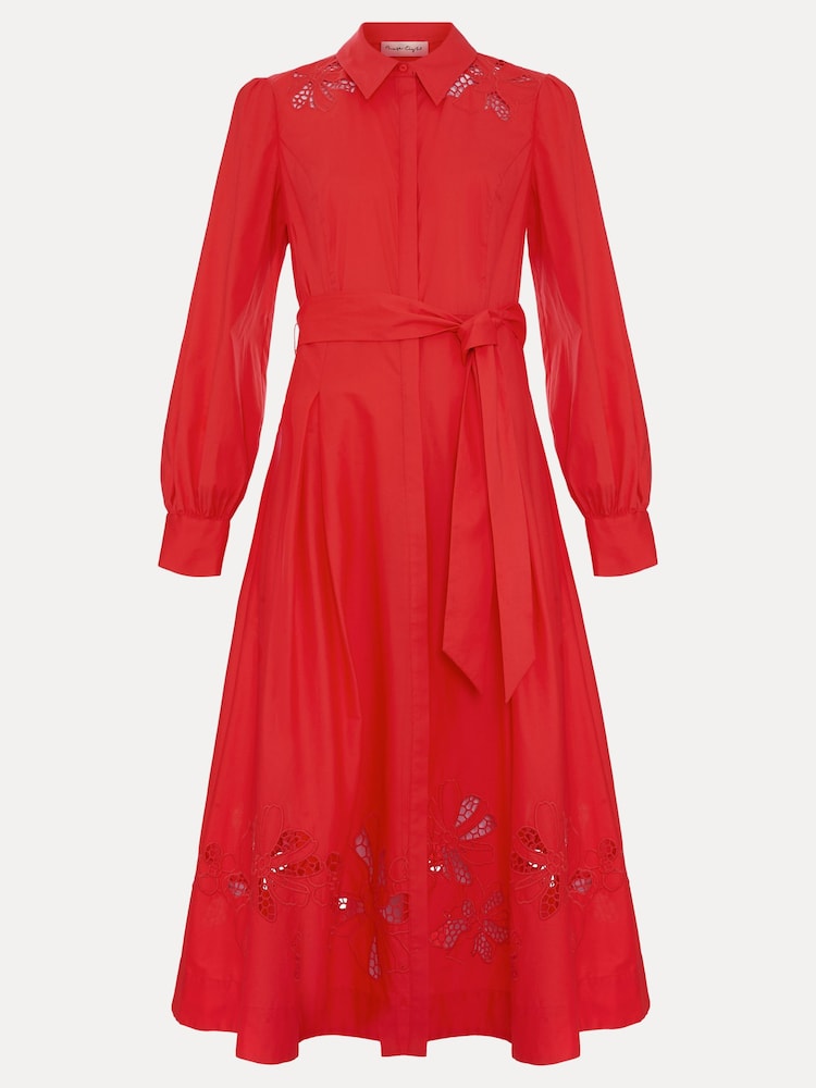 Phase Eight Red Kim Midi Dress - Image 6 of 6